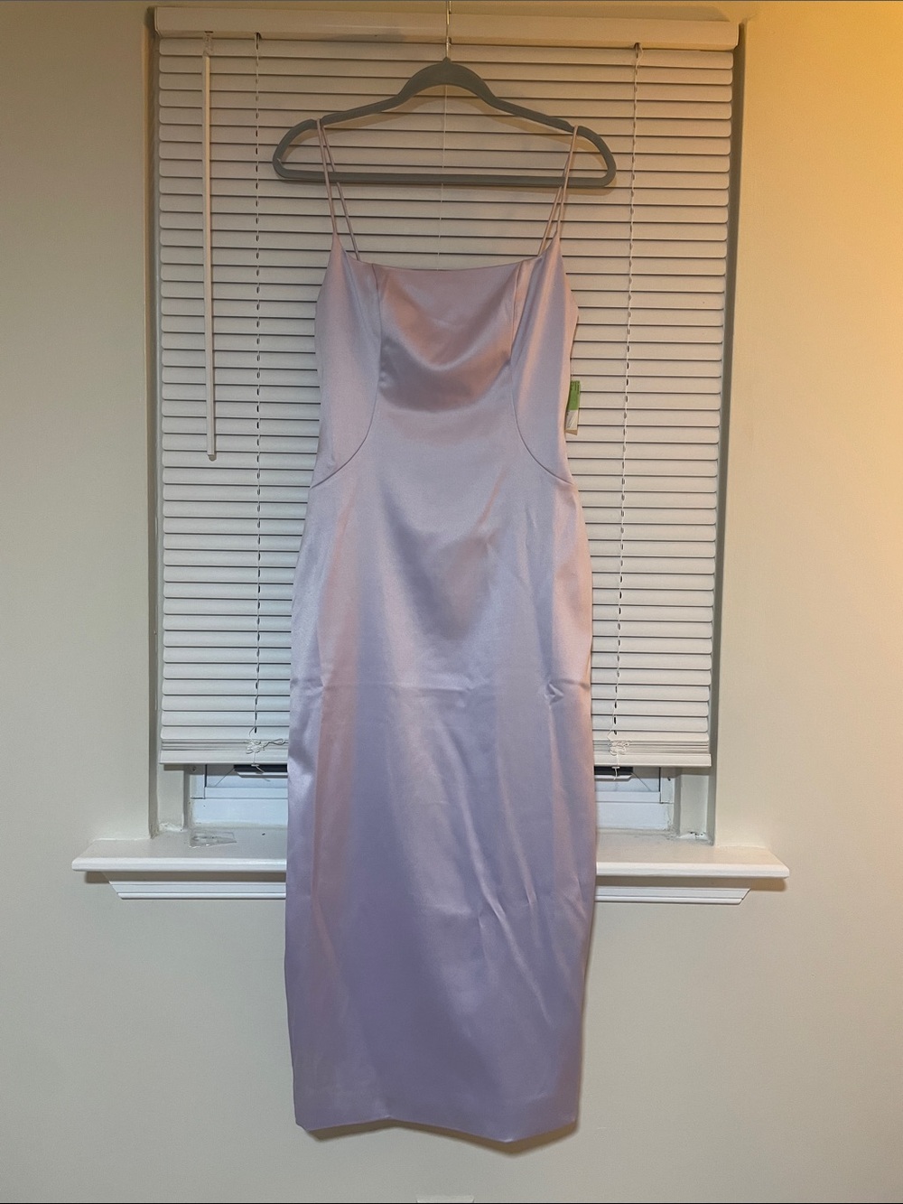Anthropologie Lilac Satin Slip Wedding Guest Dress